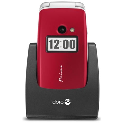 Primo 413 Senior Phone Display 2.4'' Micro SD Bluetooth con Tasti Grandi + SOS Fotocamera Colore Rosso