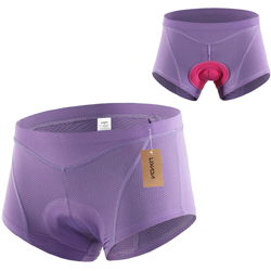 Lixada Intimo bici da donna Intimo 3D con imbottitura in gel Slip da bicicletta MTB Pantaloncini da ciclismo intimo da ciclismo,modello:M Viola precio