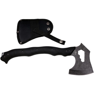 Ascia Third acciaio inossidabile, misura complessiva 37 cm, mango ABS nero, copertura in nylon, S4100-2