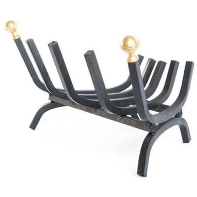 Brucialegna triangolare in ferro quadro cm47x32xh19 basamento focolare