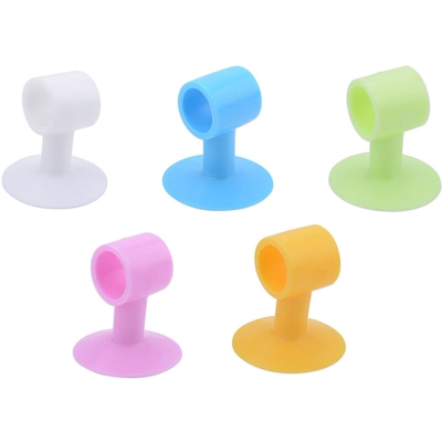 Aspirazione per porta in silicone da 1 pezzo Punzonatura gratuita per tampone in vetro anti-collisione Resistenza per porta del bagno Aspirazione a