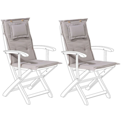 Beliani - Set di 2 cuscini per sedia da giardino taupé MAUI precio