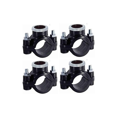 Confezione 4 x COLLARE IRRIGAZIONE 75MM x 1' . Utilizzato per l'installazione di elementi di irrigazione come irrigatori, diffu