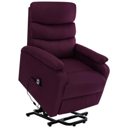 Poltrona Alzapersona Massaggio Reclinabile Viola In Tessuto precio