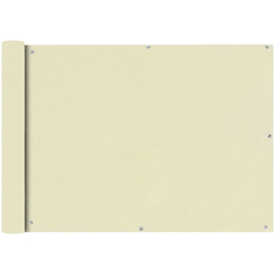 Paravento da Balcone in Tessuto Oxford 75x400 cm Crema - crema - Vidaxl