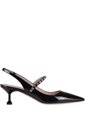 Patent-leather slingback-pumps precio