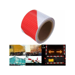 40 Metri Nastro Adesivo Catarifrangente Auto Camion Rosso Bianco Alta Visibilitá precio
