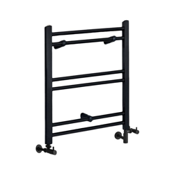 Hudson Reed Nox Scaldasalviette Misto Piatto Moderno - Termoarredo Bagno a Scaletta Nero - Design Elettrico & Idraulico - 222W - 600 x 400mm en oferta