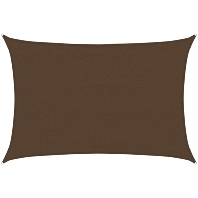 vidaXL Vela Parasole 160 g/m² Marrone 4x6 m in HDPE - Marrone