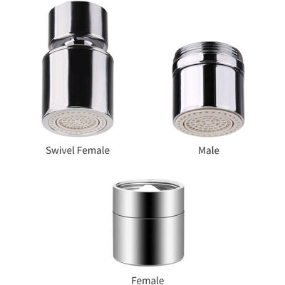 Aeratore del rubinetto, filettatura maschio, parte di ricambio in rame girevole a 360 gradi