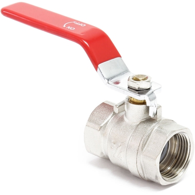 Valvola a sfera con leva ottone PN25 (25bar) 2x 24.66mm (3/4') filettatura interna