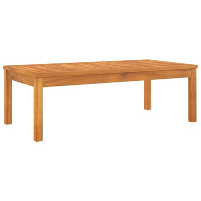 Tavolino da Caffè 100x50x33 cm in Legno Massello di Acacia - Marrone - Vidaxl
