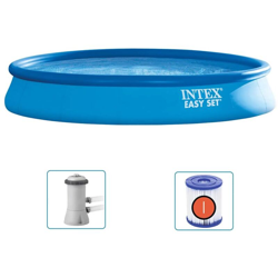 Intex Piscina Easy Set con Sistema di Filtro 457x84 cm - Blu en oferta
