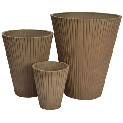 Vaso Per Piante Da Esterno Interno Di Design In Fibra Sintetica Resistente