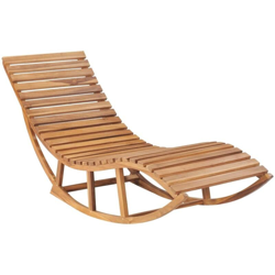 Lettino a Dondolo in Legno Massello di Teak - Marrone - Vidaxl precio