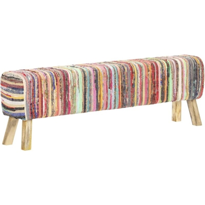 Panca 160 cm Multicolore in Tessuto Chindi - Multicolore - Youthup