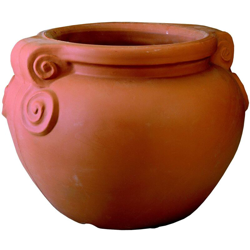 Cache Pot Liscio con manici in resina Terracotta características