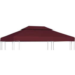 Copertura Superiore per Gazebo a 2 Strati 310g/m² 4x3m Bordeaux - Rosso - Vidaxl características
