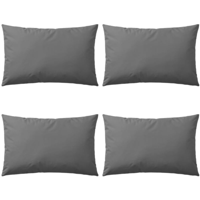 vidaXL Cuscini da Esterno 4 pz 60x40 cm Grigi - Grigio