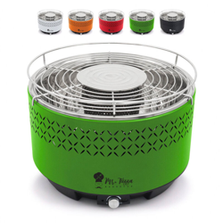 Barbecue a carbonella bbq da tavolo senza fumo con ventola Galeras | Verde en oferta