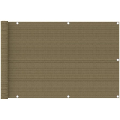 Paravento da Balcone Grigio Talpa 90x500 cm in HDPE - Grigio talpa - Vidaxl