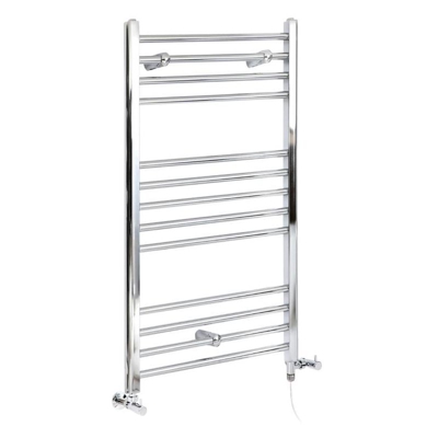 Hudson Reed Kent Scaldasalviette Misto Piatto Moderno - Termoarredo Bagno a Scaletta Cromato - Design Elettrico & Idraulico - 276W - 1000 x 400mm