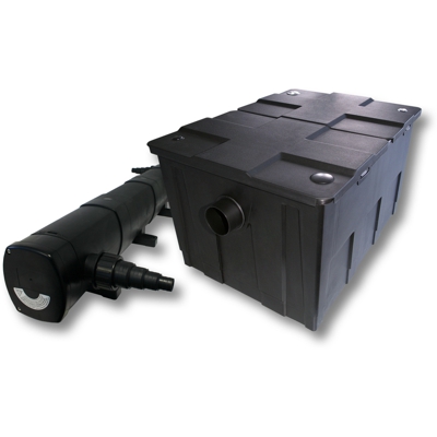 Set filtro bio per stagni 60000l 36W UVC Depuratore per stagni 155W pumpe Skimmer CSP250