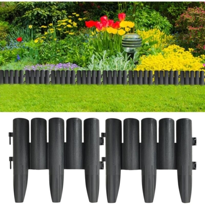vidaXL Bordature per Prato 36 pz Antracite 10 m in PP - Antracite