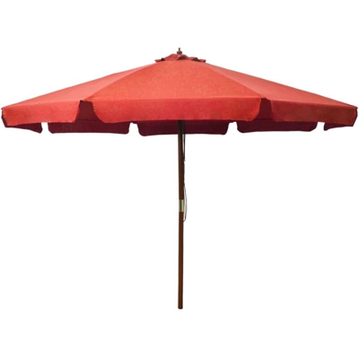 Ombrellone da Esterni con Palo in Legno 330 cm Terracotta - Marrone - Vidaxl