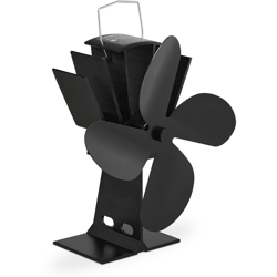Relaxdays - Ventola per Stufa Senza Elettricità, Silenzioso, Ventilatore per Camino & Forno, Accessorio con 4 Pale, Nero características