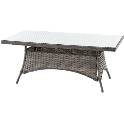 Tavolo berwick alluminio e polyrattan 160x90x75cm