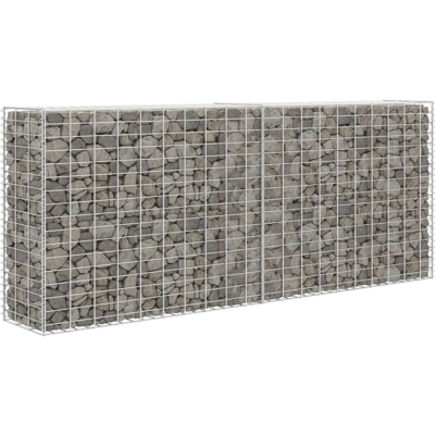 Gabbione in Rete in Acciaio Zincato 85x30x200 cm - Argento - Youthup