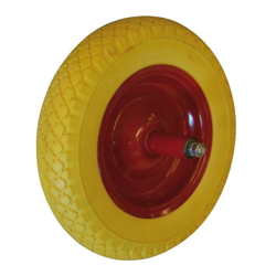 Ruota Piena Gialla per Carriola ruota 350 mm Asse 200 mm - Maurer precio