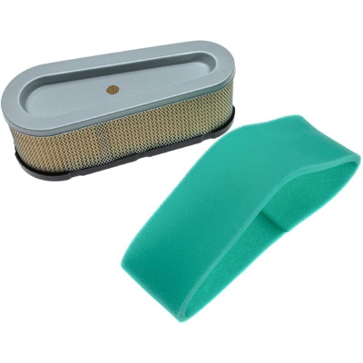 vhbw set di filtri (1x filtro di carta, 1x filtro in spugna) compatibile con Briggs & Stratton 28B702-0001-01 motore per trattorino tagliaerba