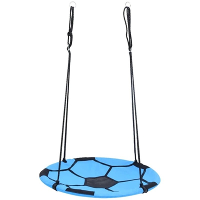 vidaXL Altalena a Nido con Trama a Pallone da Calcio 100 cm - Blu