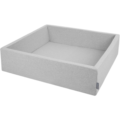120X30cm/SENZA Palline Quadrato Piscina Per Bambini Fabbricato In EU, Grigio Chiaro:Grigio/Bianco/Turchese - grigio chiaro:- - Kiddymoon