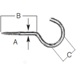 4 GANCI A VITE 3,5x25x14MM IN OTTONE LUCIDO - Oreca precio