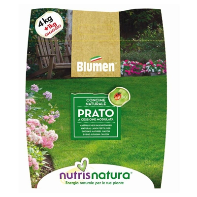 Blumen Concime Biologico Granulare Nutris Prato Kg 4 +1 Omaggio