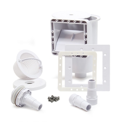 Set skimmer con ungello d'aspirazione incl. per piscine con installazione per skimmer