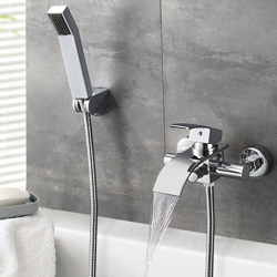 Auralum Rubinetto Per Vasca a Cascata Con Doccetta, Sistemi Doccia In Ottone Cromo en oferta