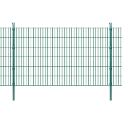 Pannello di recinzione 2D giardino con paletti 2008x1230 mm 2m verde - Verde - Youthup precio
