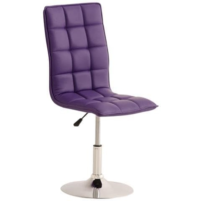 Sedia Sgabello Cp259 Ecopelle Design Moderno Altezza Regolabile Viola