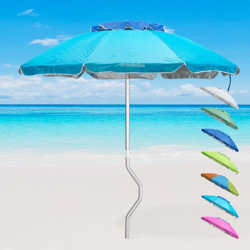 Ombrellone mare GiraFacile 200 Cm alluminio Protezione uv spiaggia pesca Afrodite | Azzurro precio