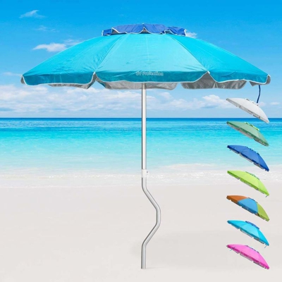 Ombrellone mare GiraFacile 200 Cm alluminio Protezione uv spiaggia pesca Afrodite | Azzurro
