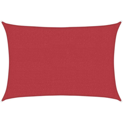 vidaXL Vela Parasole 160 g/m² Rossa 3,5x4,5 m in HDPE - Rosso precio