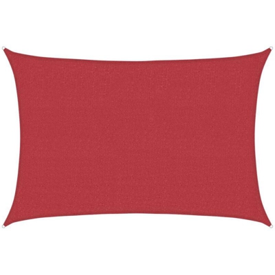 vidaXL Vela Parasole 160 g/m² Rossa 3,5x4,5 m in HDPE - Rosso