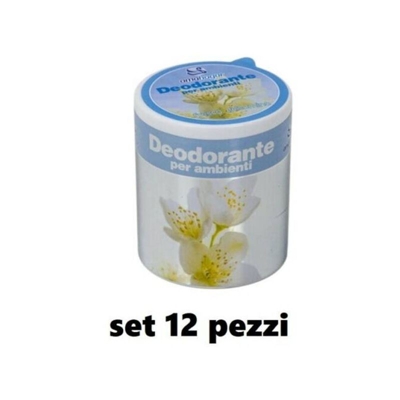Set 12 Deodoranti Barattolo Profumo Ambiente Assorbi Odori Fragranza Gelsomino