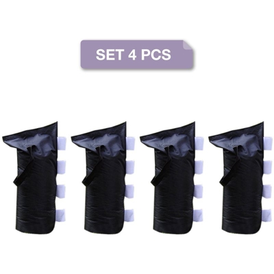 Rebecca Mobili 4 Pz Pesi Gazebo Sacchi Da Riempire Per Tende Neri 48x22,5