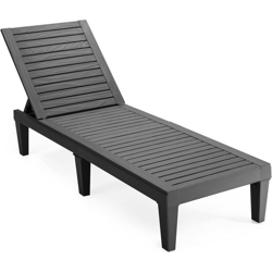 Costway - Chaise Longue per Cortile, Lettino Reclinabile da Esterno con Schienale Regolabile, Lettino Sdraio da Giardino per Cortile Spiaggia Balcone precio