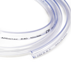 Wiltec - Tubo in PVC 10 x 2 mm trasparente e flessibile per acquario Articolo a metraggio precio